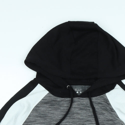 Souluxe Mens Grey Polyester Pullover Hoodie Size L - Logo