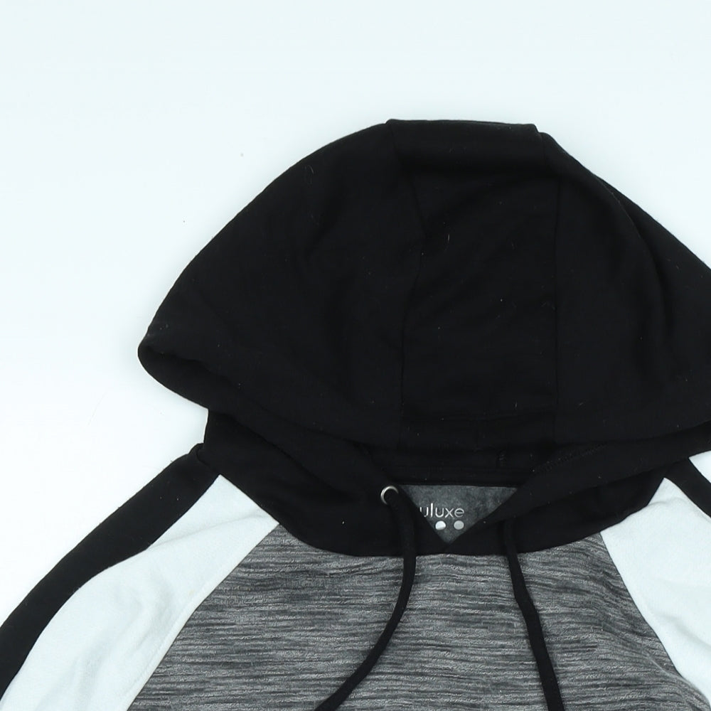 Souluxe Mens Grey Polyester Pullover Hoodie Size L - Logo