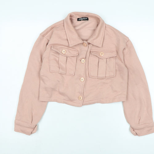 Stylewise Womens Pink Jacket Size M Button - Logo