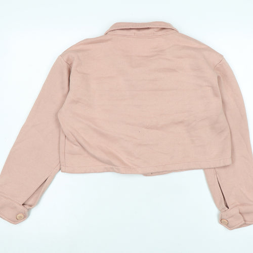 Stylewise Womens Pink Jacket Size M Button - Logo