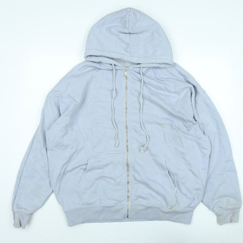 Brandy Melville Mens Blue Jacket Size 3XL Zip - Logo
