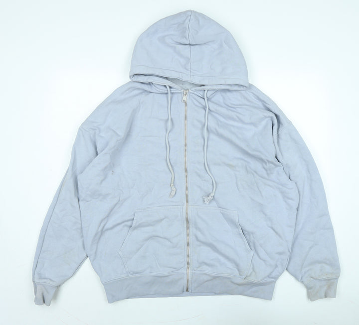 Brandy Melville Mens Blue Jacket Size 3XL Zip - Logo