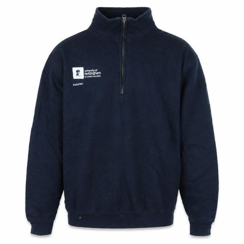 Just Hoods Mens Black Polyester Pullover Sweatshirt Size M - Univerisity of Nottingham