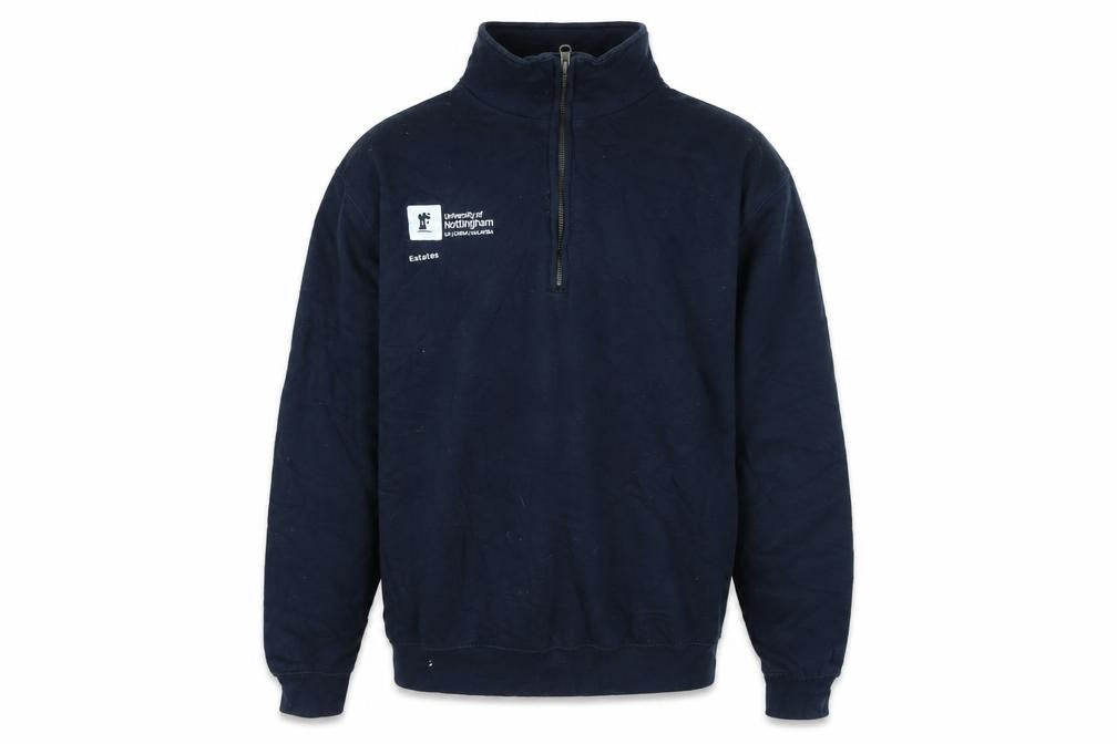 Just Hoods Mens Black Polyester Pullover Sweatshirt Size M - Univerisity of Nottingham