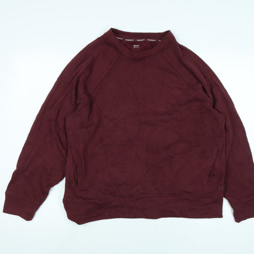 goodmove Womens Red Polyester Pullover Sweatshirt Size 14 - Logo