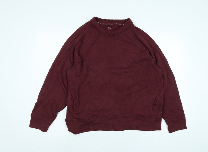 goodmove Womens Red Polyester Pullover Sweatshirt Size 14 - Logo