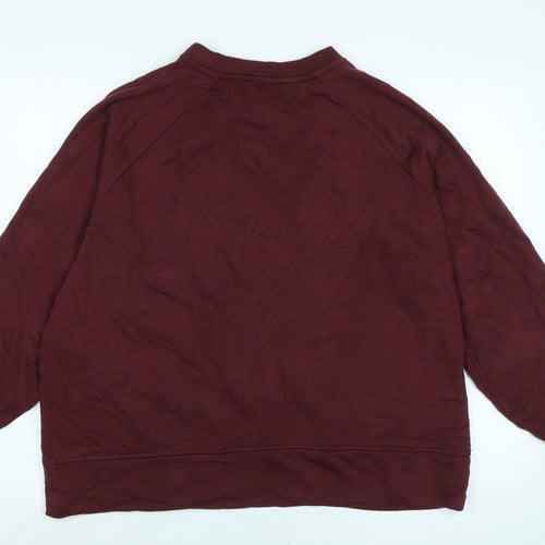 goodmove Womens Red Polyester Pullover Sweatshirt Size 14 - Logo