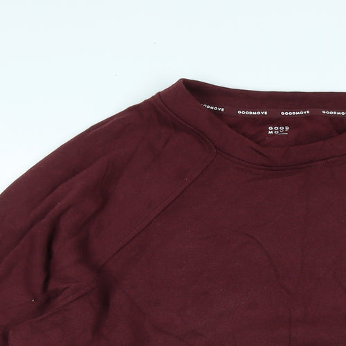 goodmove Womens Red Polyester Pullover Sweatshirt Size 14 - Logo