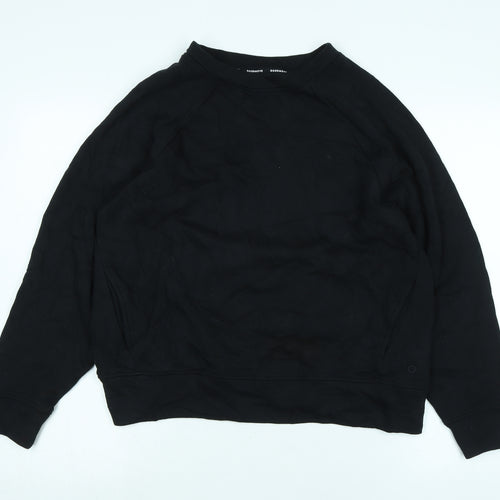 goodmove Womens Black Polyester Pullover Sweatshirt Size 12 - Logo