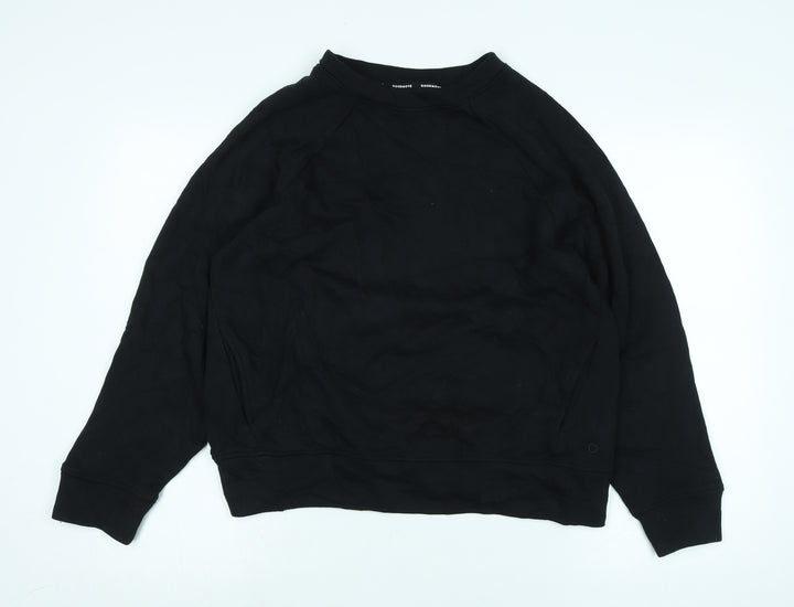 goodmove Womens Black Polyester Pullover Sweatshirt Size 12 - Logo