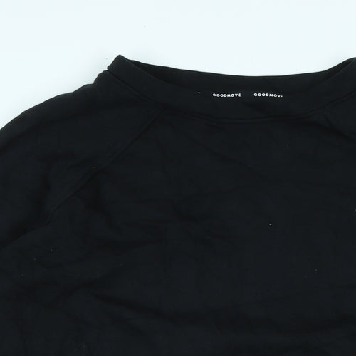 goodmove Womens Black Polyester Pullover Sweatshirt Size 12 - Logo
