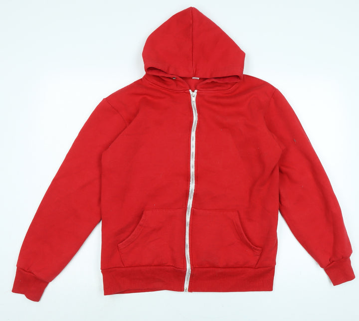 American authentic Womens Red Jacket Size L Zip - Logo