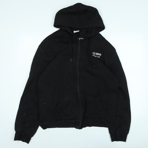 Lee Cooper Mens Black Jacket Size XL Zip - Logo