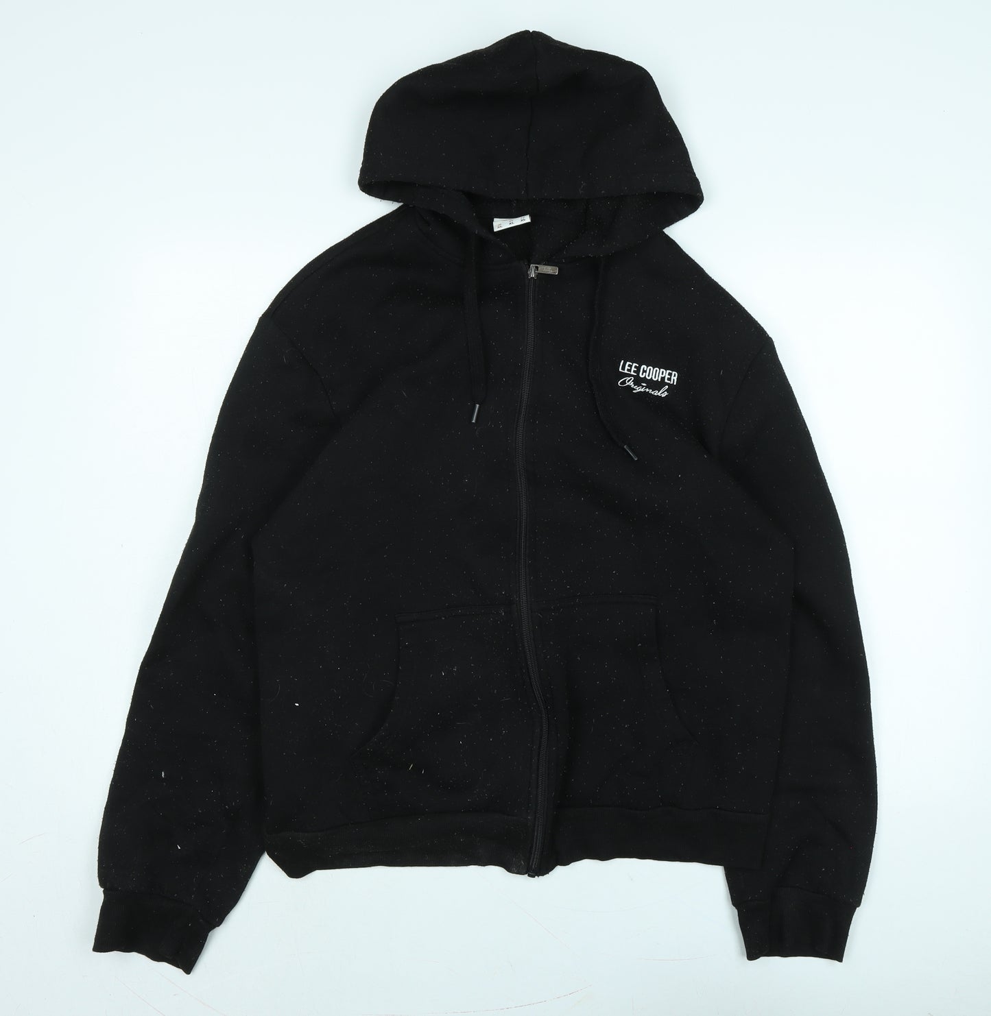 Lee Cooper Mens Black Jacket Size XL Zip - Logo