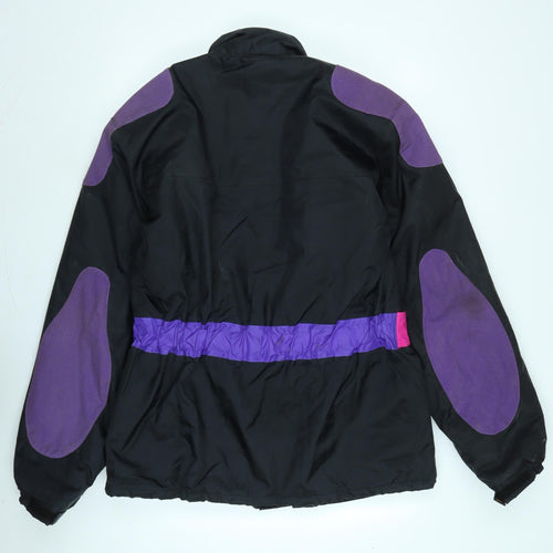 La Trek Womens Black Anorak Coat Size L Zip - Logo