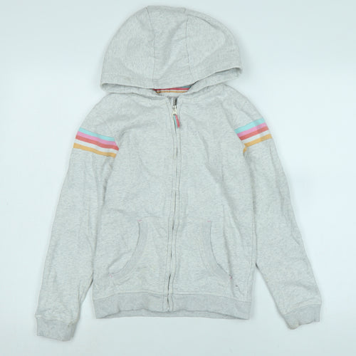 Nutmeg Girls Grey Jacket Size 13-14 Years Zip - Logo