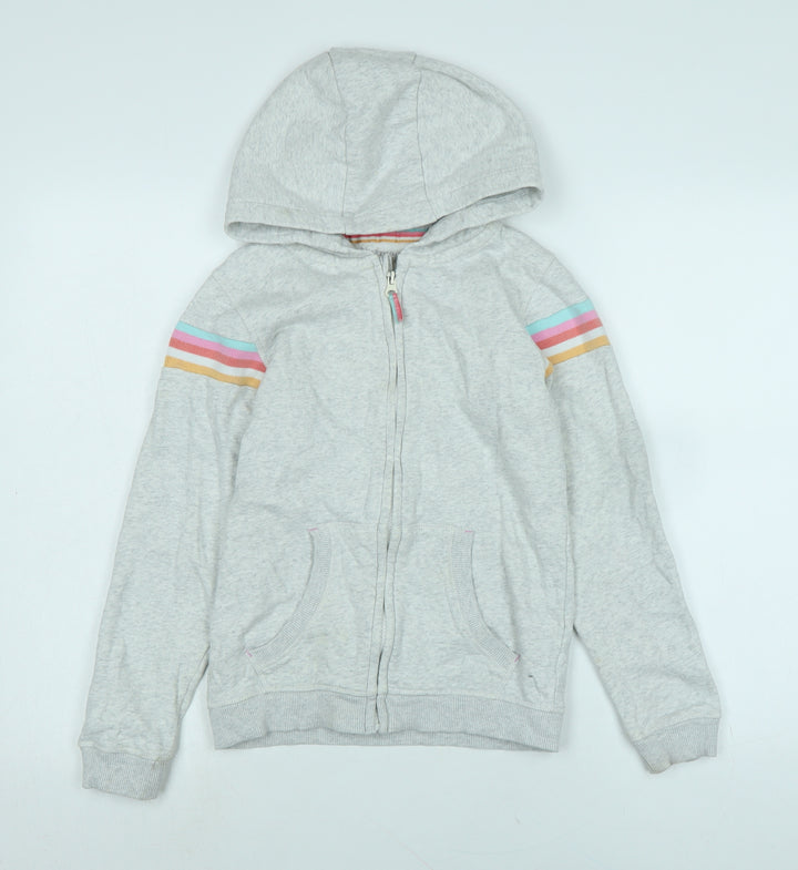 Nutmeg Girls Grey Jacket Size 13-14 Years Zip - Logo