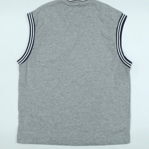 Athletic Dept Mens Grey Polyester Vest Sweatshirt Size XLT - Logo