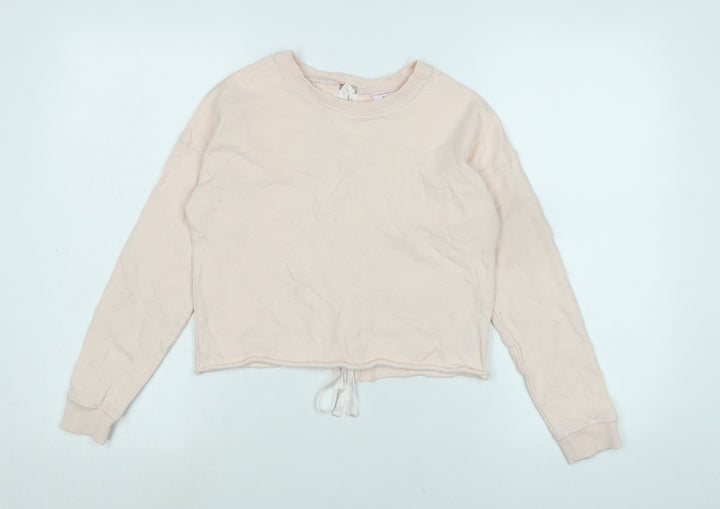 Miss Selfridge Womens Pink Polyester Pullover Sweatshirt Size 4 - Logo
