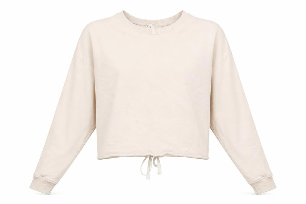 Front view of Miss Selfridge women’s pink polyester pullover sweatshirt, size UK 4, - logo