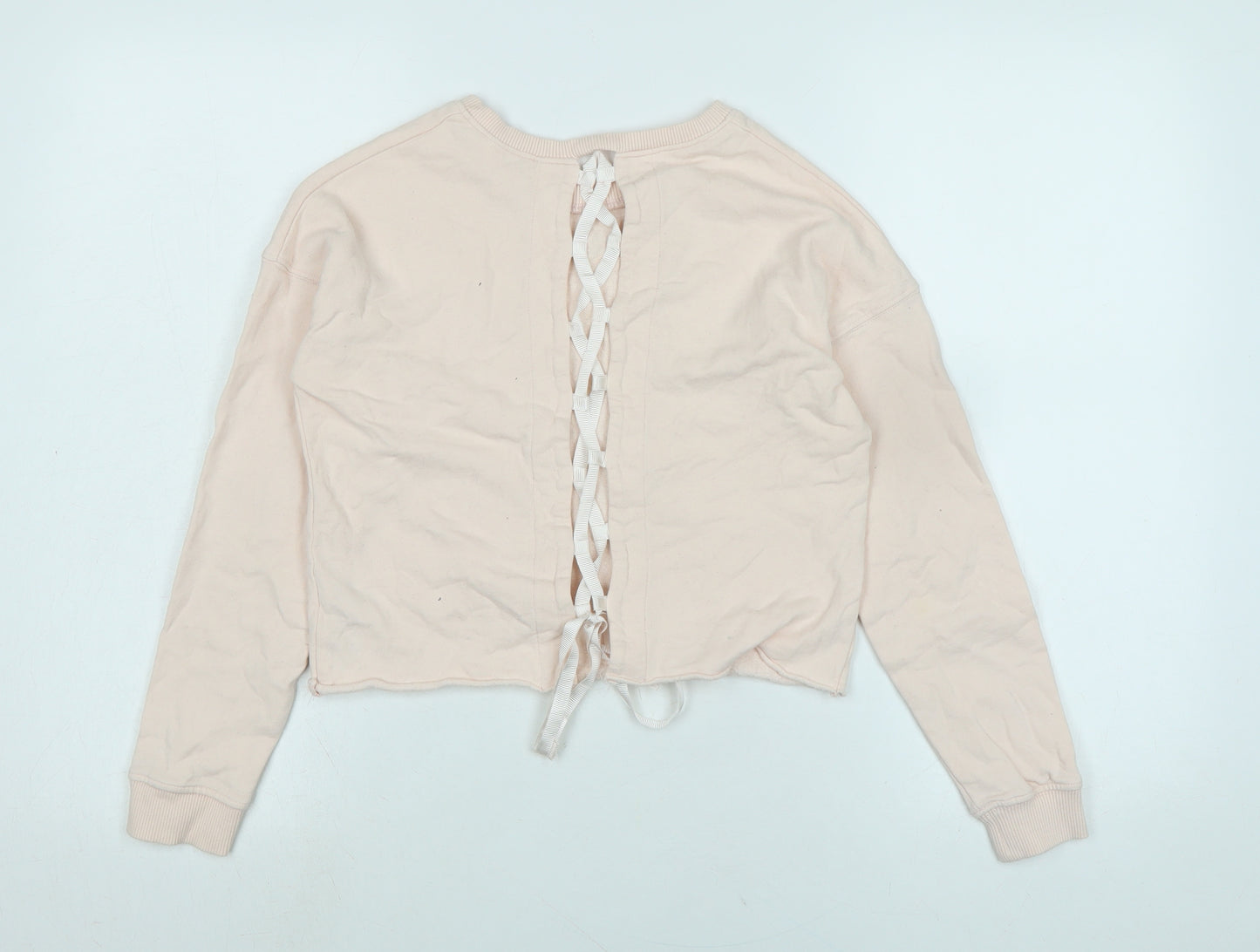 Miss Selfridge Womens Pink Polyester Pullover Sweatshirt Size 4 - Logo