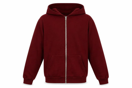 Front view of American Apparel boys’ red jacket size 2xs zip