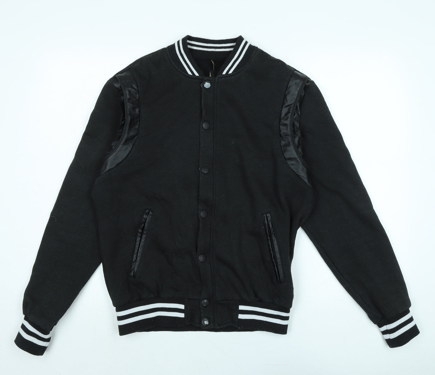 adrexx - marco polo Mens Black Bomber Jacket Jacket Size M Zip - Logo