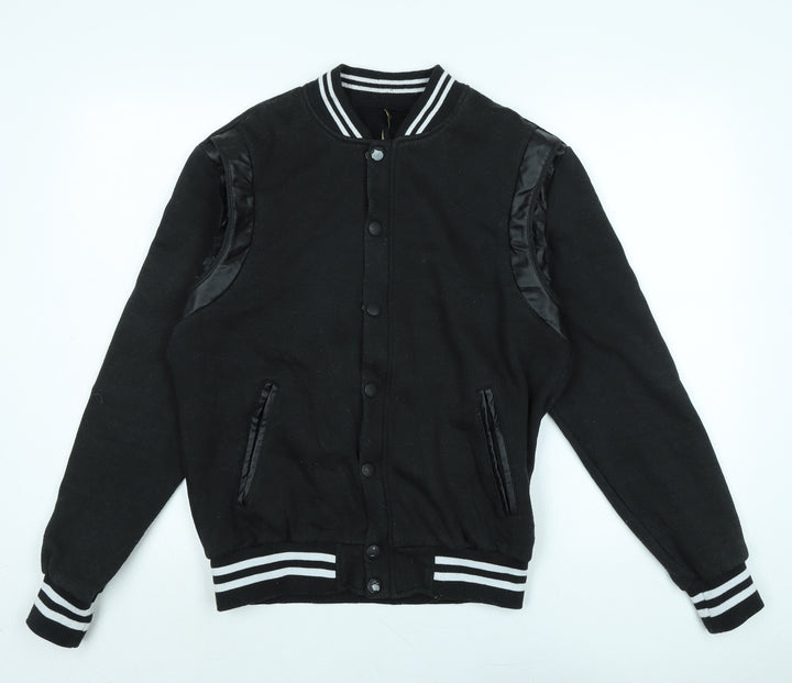 adrexx - marco polo Mens Black Bomber Jacket Jacket Size M Zip - Logo