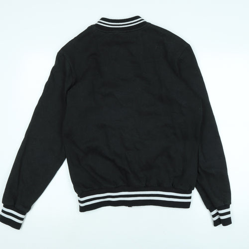 adrexx - marco polo Mens Black Bomber Jacket Jacket Size M Zip - Logo
