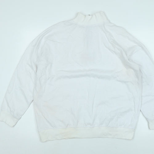 Daisy Street Womens Silver Polyester Pullover Sweatshirt Size 14 - Logo