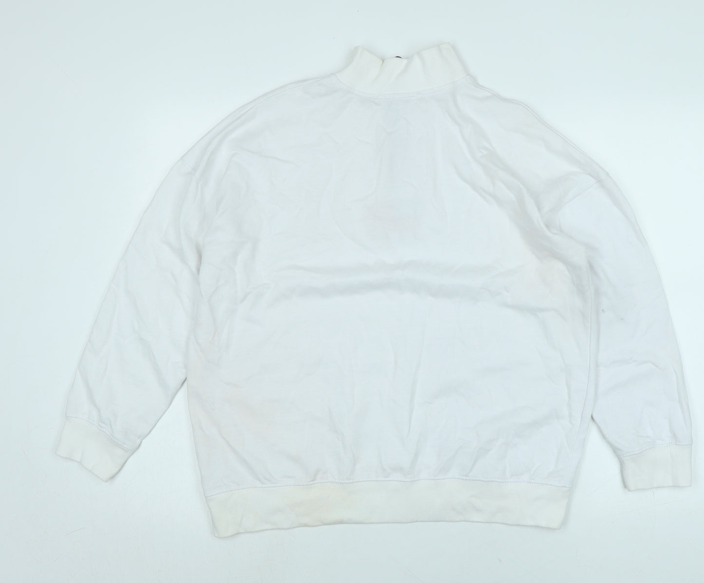 Daisy Street Womens Silver Polyester Pullover Sweatshirt Size 14 - Logo