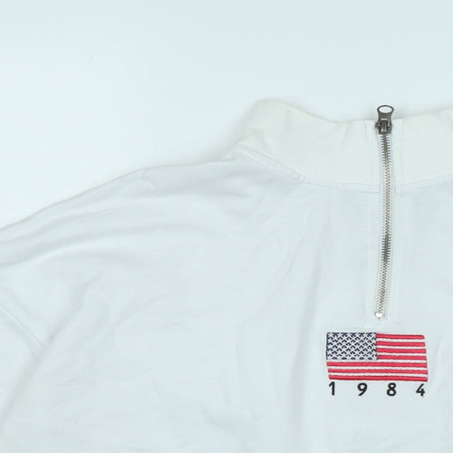 Daisy Street Womens Silver Polyester Pullover Sweatshirt Size 14 - Logo