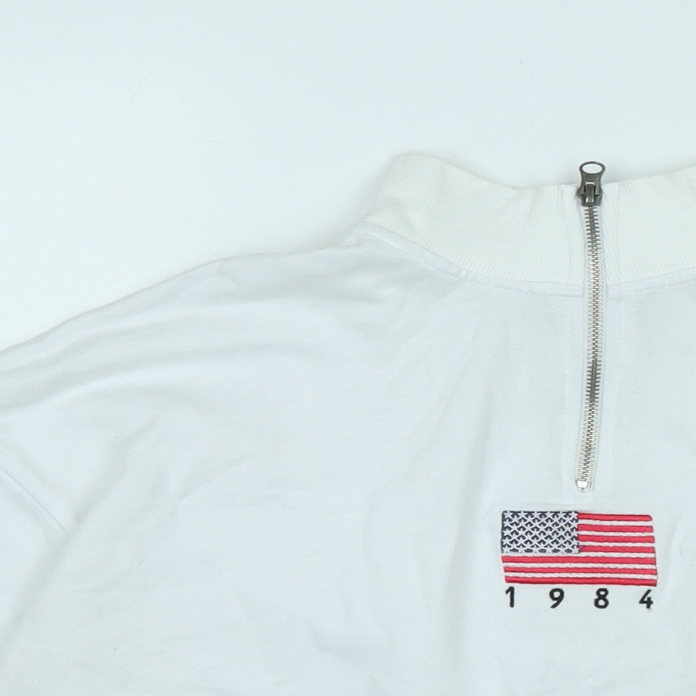 Daisy Street Womens Silver Polyester Pullover Sweatshirt Size 14 - Logo