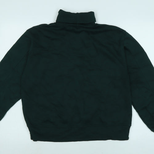 Zara Womens Green Polyester Pullover Sweatshirt Size M