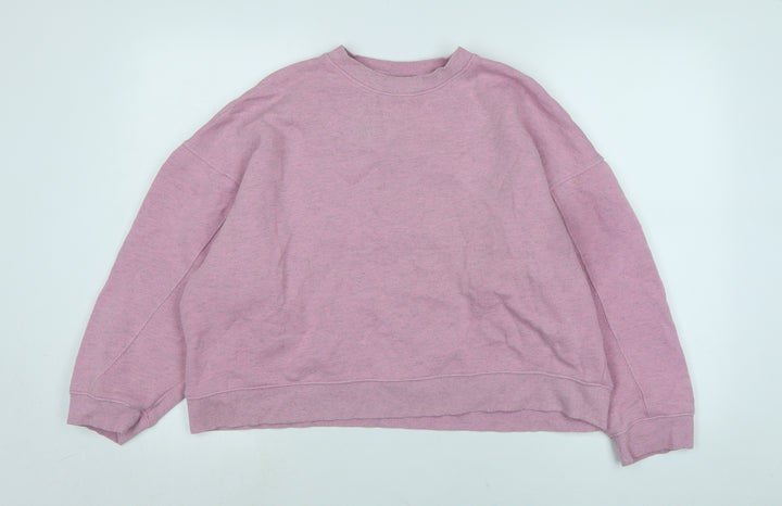 Topshop Womens Pink Polyester Pullover Sweatshirt Size S - Logo