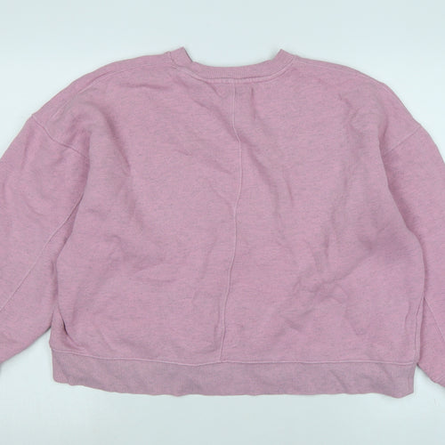 Topshop Womens Pink Polyester Pullover Sweatshirt Size S - Logo
