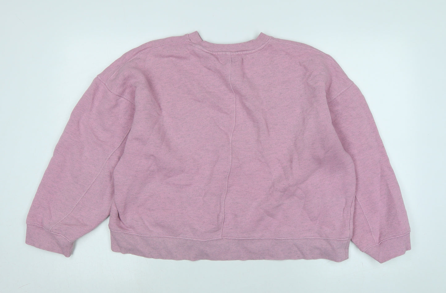 Topshop Womens Pink Polyester Pullover Sweatshirt Size S - Logo