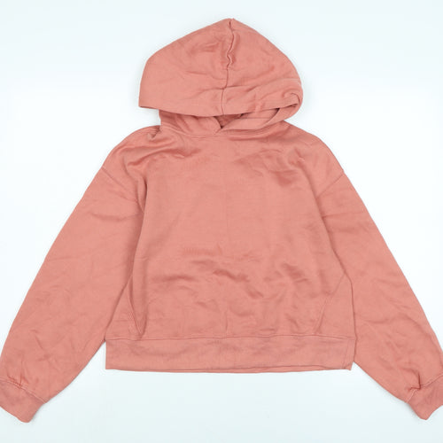 Zara Girls Orange Polyester Pullover Hoodie Size 13-14 Years