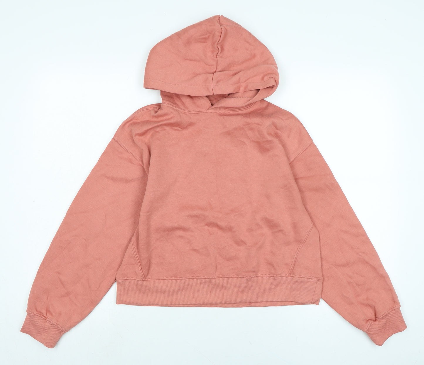 Zara Girls Orange Polyester Pullover Hoodie Size 13-14 Years