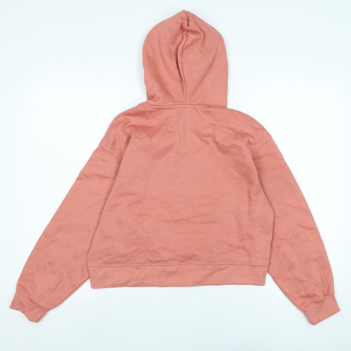 Zara Girls Orange Polyester Pullover Hoodie Size 13-14 Years