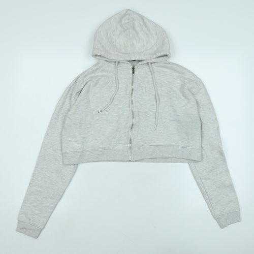 PRETTYLITTLETHING Womens Grey Jacket Size 16 Zip