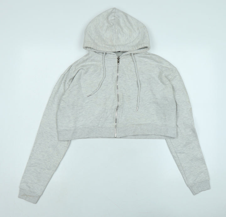 PRETTYLITTLETHING Womens Grey Jacket Size 16 Zip