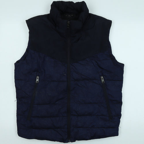 Origional denim Mens Blue Gilet Waistcoat Size L Zip