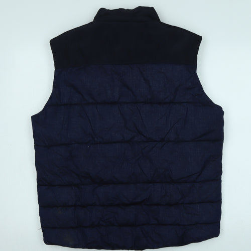 Origional denim Mens Blue Gilet Waistcoat Size L Zip