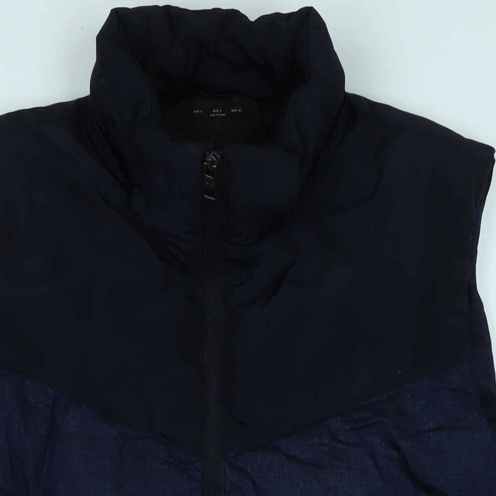 Origional denim Mens Blue Gilet Waistcoat Size L Zip