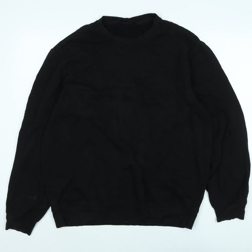 H&M Mens Black Polyester Pullover Sweatshirt Size M