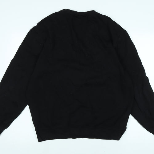 H&M Mens Black Polyester Pullover Sweatshirt Size M