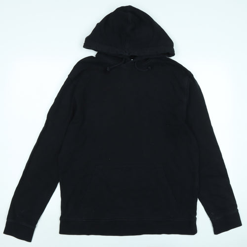 Topman Mens Black Polyester Pullover Hoodie Size M