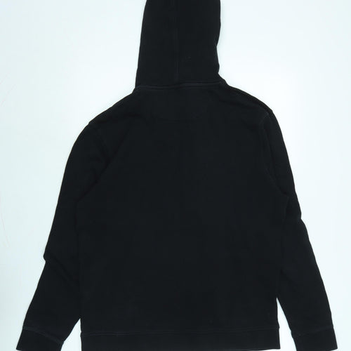 Topman Mens Black Polyester Pullover Hoodie Size M