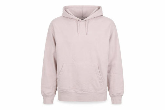 Front view of Topman men’s purple polyester pullover hoodie, size L